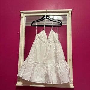 Zara White Tiered Ruffled Sundress